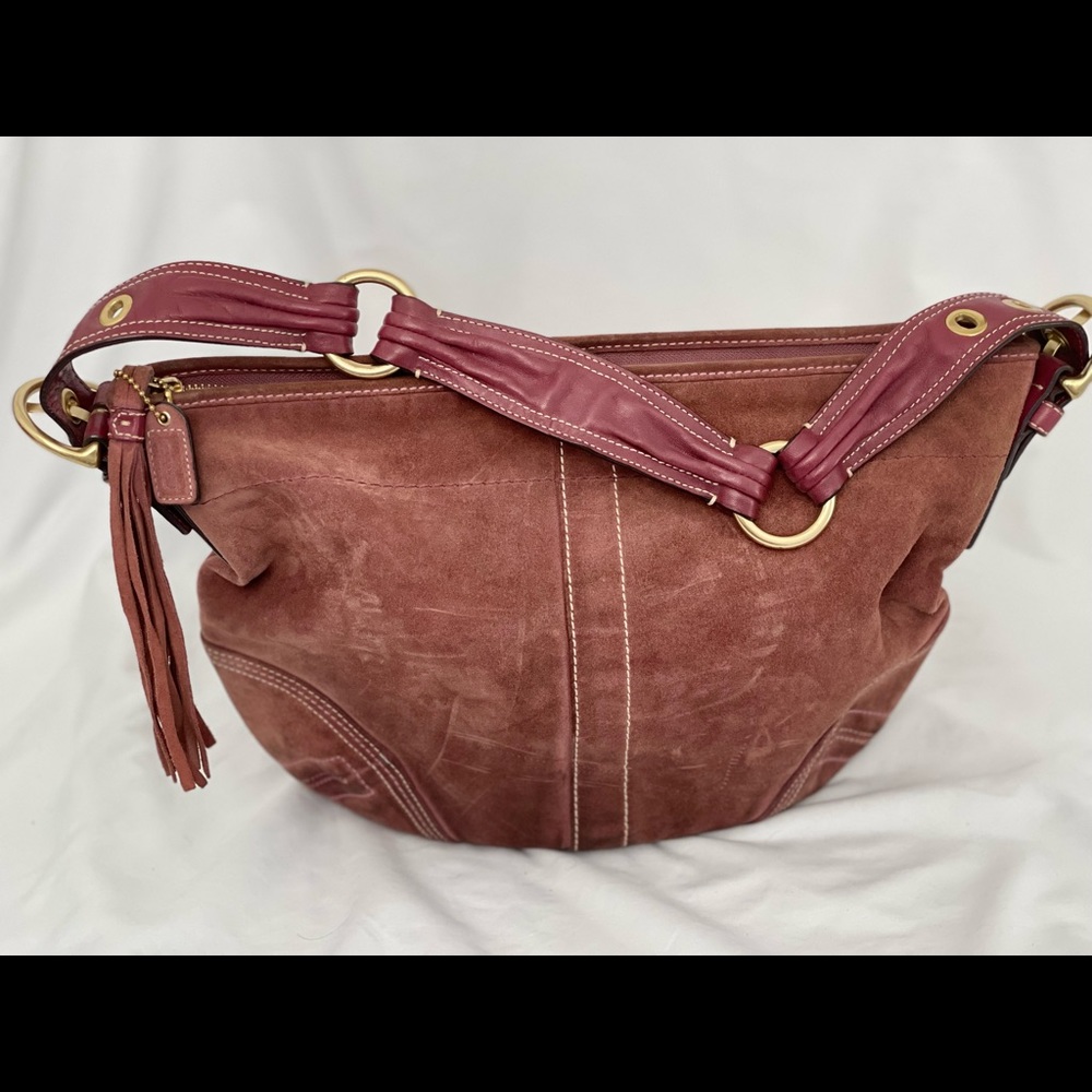 Coach Suede Boho Shoulder Bag